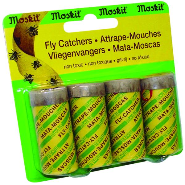 RUBAN 80CM PIEGE A MOUCHES MOSKIT BLISTER X4