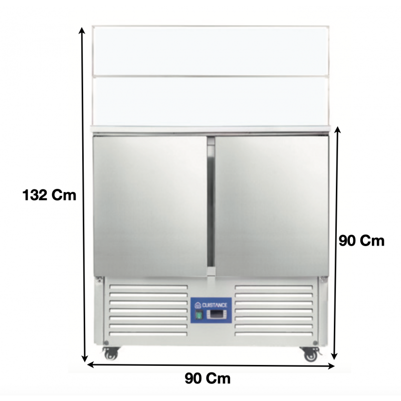Saladette réfrigérée 2 portes vitré - S900VG_0
