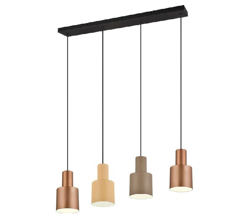 Suspension 4xE27   métal multicouleur camaïeu taupe - Trio - Agudo - multicolore métal 4017807574593_0