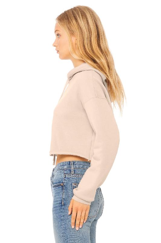 Sweat-shirt crop à capuche femme - Bella + Canvas - Réf: BE7502 - 52% coton peigné Ring-Spun / 48% polyester_0