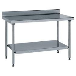 Tournus Equipement Table inox adossée avec étagère inférieure fixe longueur 1500 mm Tournus - 424994 - plastique 424994_0