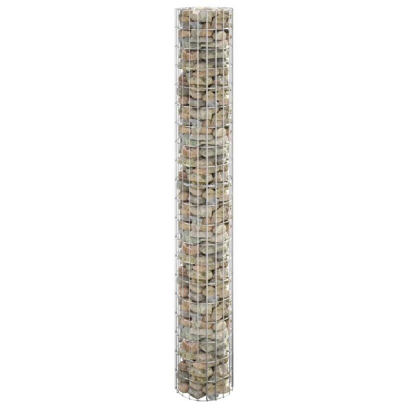 Vidaxl poteau à gabion circulaire acier galvanisé ø30x200 cm 152014_0