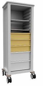 Armoire médicale simple standard - réf : AM - 20 glissières - capacité 158 kg - dimensions H1829 x L751 x P679 mm_0