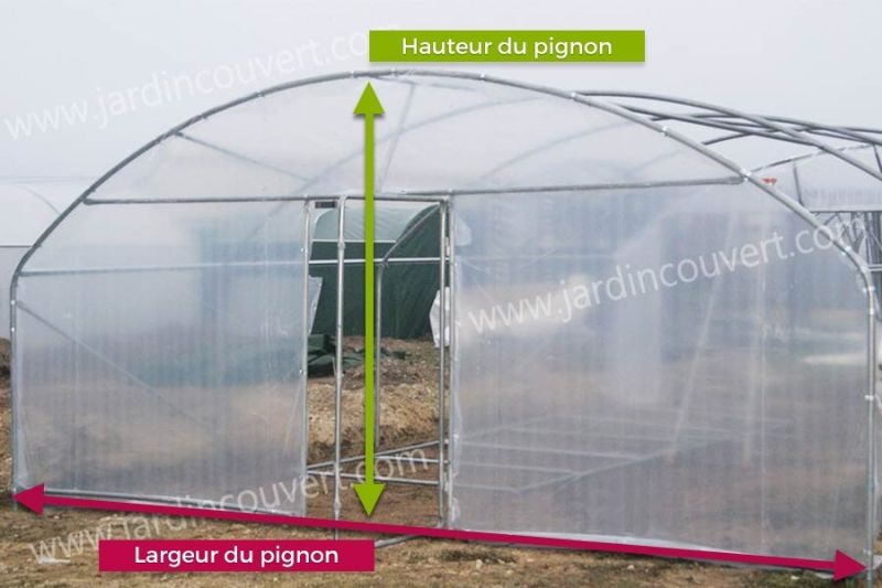Bâche pour serre pignon sur mesure - jardin couvert - incolore transparent - 200 µ - haute thermicité_0