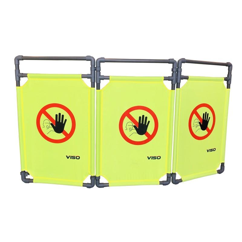 Barrière d'intervention - 3 panneaux - 1000 / PVC / Interdiction de passer_0