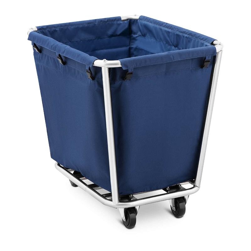 CHARIOT À LINGE SALE PANIER À SUR ROULETTES (VOLUME : 300 LITRES, 4 ROULETTES, CADRE EN ACIER INOXYDABLE, SAC EN PLASTIQUE (PVC)) 14_0004378_0