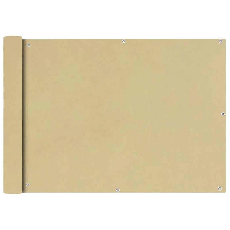 ÉCRAN DE BALCON BRISE PARE VUE PROTECTION CONFIDENTIALITÉ EN TISSU OXFORD 75 X 600 CM BEIGE 02_0010171_0