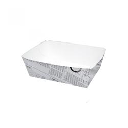 FHC evolupack FHC - 250Pcs - Barquette en carton blanc impression journal 120x70mm H43mm 510ml - FHC210BCNEWS510_0