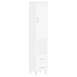 Helloshop26 - Buffet bahut commode armoire meuble de rangement organisateur cuisine salle de séjour salon haut 34,5 x 34 x 180 cm 02_0032329 - 300021_0