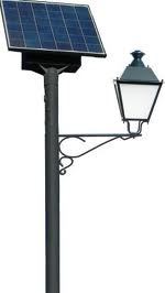Lampadaire urbain solaire Belepoque - LED 36W - acier galvanisé - 6,2m - autonomie 36h_0