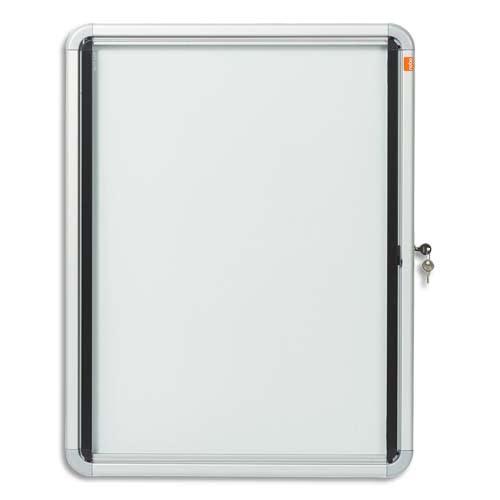 Nobo vitrine d'affichage magnétique premium plus, fermeture à clé, capacité 4 feuilles, a4_0