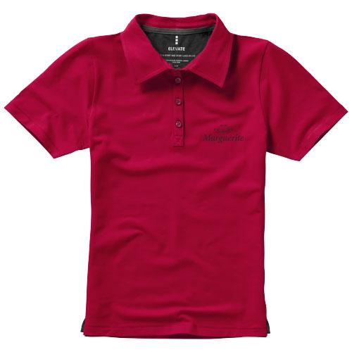 Polo stretch manche courte pour femme Makham - tissu extensible, col assorti et design contrasté_0