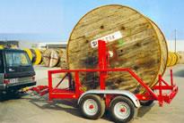 Remorque porte-touret - 2700 GV - pour tourets de 1,40m à 3,20m de diamètre - charge utile 2,7 tonnes_0