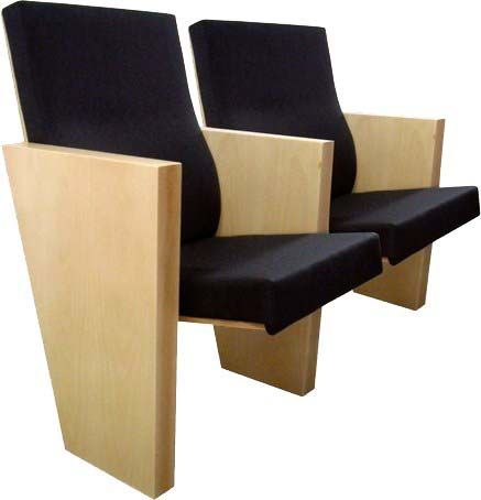 Yuso - Fauteuil théâtre, auditorium et salle de conférence - Ezcaray - Structure acier et bois, côtés peints, accoudoirs intégrés_0