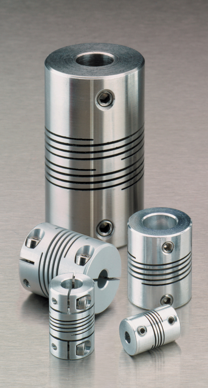 Accouplement flexible à multi-hélicoïde en aluminium - diamètres d'arbre de 1 à 36 mm - couples max de 0.4 à 75 Nm - version aluminium ou inox_0