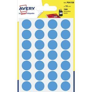 Avery sachet de 168 pastilles ø15 mm. Ecriture manuelle. Coloris bleu._0
