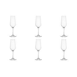 De 6 flûtes à champagne Electra 23 cl -  Boite Transparent Rond Cristallin Bormioli Rocco - transparent verre BM107499_0
