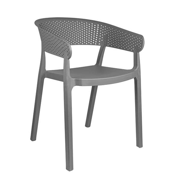Chaise empilable avec accoudoirs 510x530x730 mm - CHSPPGR-PW21/AC_0