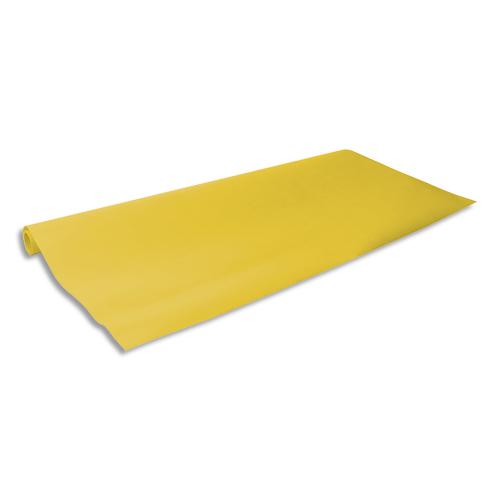 Clairefontaine rouleau papier kraft couleur vergé 65g format 3x0.70m, coloris jaune citron_0