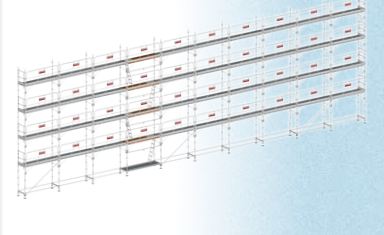 Échafaudage AERIS - LOT 310 m2 - Classe 4 : 300 kg/m2 - Hauteur 10 m - Longueur 31 m - Ø 45 mm galvanisé_0