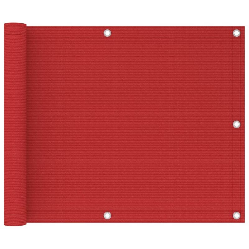 ÉCRAN DE BALCON BRISE PARE VUE PROTECTION CONFIDENTIALITÉ 75 X 300 CM PEHD ROUGE 02_0010352_0