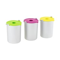 H.Koenig BO325 Lot de 3 bols pour machine à glace HF250, 3 récipients de 1,5 litre, acier inoxydable, plastique, multicolore - multi-matériau 37601_0