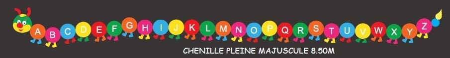 Jeux thermocollés - Chenille alphabet majuscule - Référence BTJT01_0