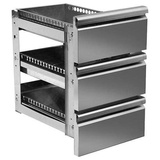 Kit de tiroirs 3x 1/3 pour tables réfrigérées avec profondeur 600 mm - Z/C604Y_0