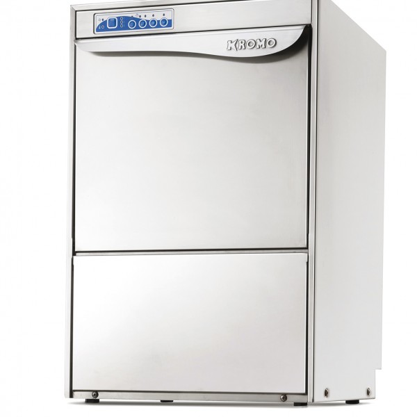 Lave-verres KROMO DUPLA40 LST+PS - Pompe de vidange - 400x400mm - Commandes digitales - Inox AISI 304_0