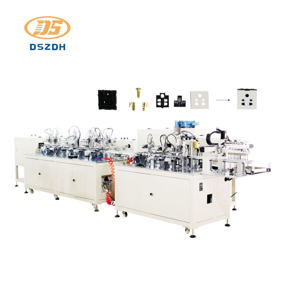 Ligne d'assemblage automatique - Desheng - trois trous - machine d'assemblage de douilles_0