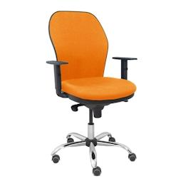 Piqueras y Crespo Silla Jorquera respaldo bali naranja asiento bali naranja base cromada y ruedas parqué - orange multi-matériau 15SB308B308B10CCRRP_0