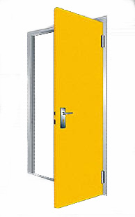 Porte coupe-feu battante isophonique - 1 ou 2 vantaux - Doigts de sécurité anti-dégondage - Coupe-feu 30', 60' et 120'_0