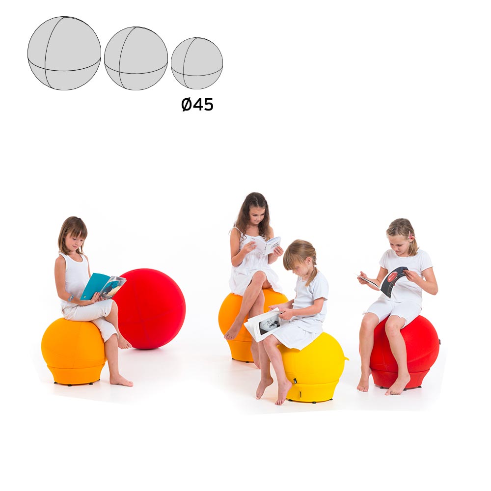 Pouf siège ballon ergonomique sur support - THE FROZEN BALL Ø 45 cm - Déhoussable et lavable_0