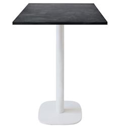 Restootab - Mange-debout 60x60cm - modèle Round blanc ardoise métallisée - noir TB-ROUFF1-6060M-ARD.MET_0