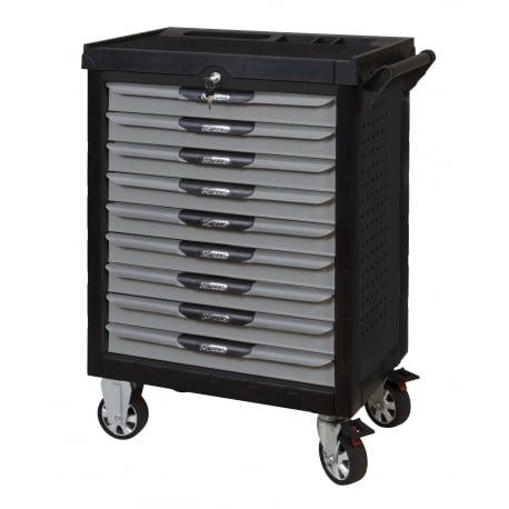 Servante PEARLline grise et noire 9 tiroirs équipée de 384 outils - KS Tools | 816.9380_0