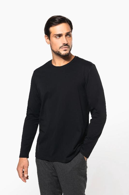 T-shirt homme en coton Supima - Col rond, manches longues - Réf : PK302 - Kariban Premium_0