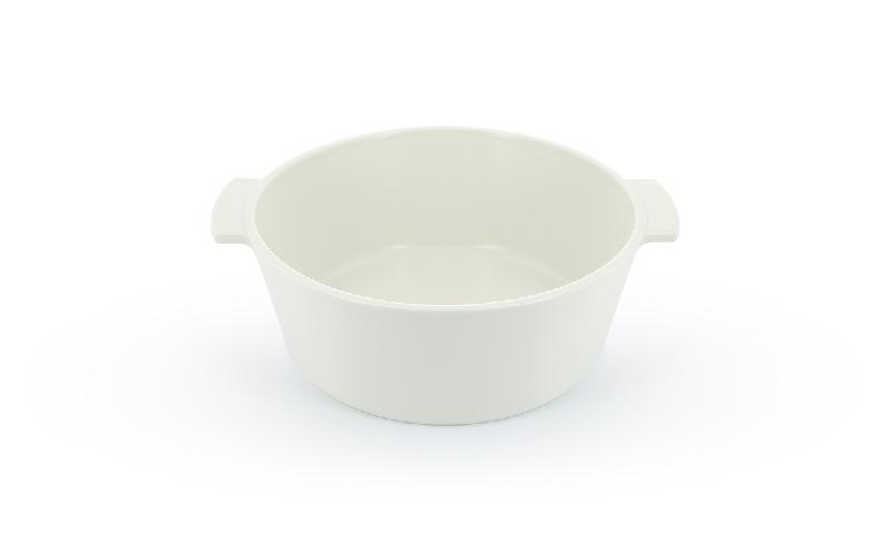 COCOTTE AVEC INDUCTION ROND BLANC PORCELAINE Ø 25,5 CM REVOLUTION 2
