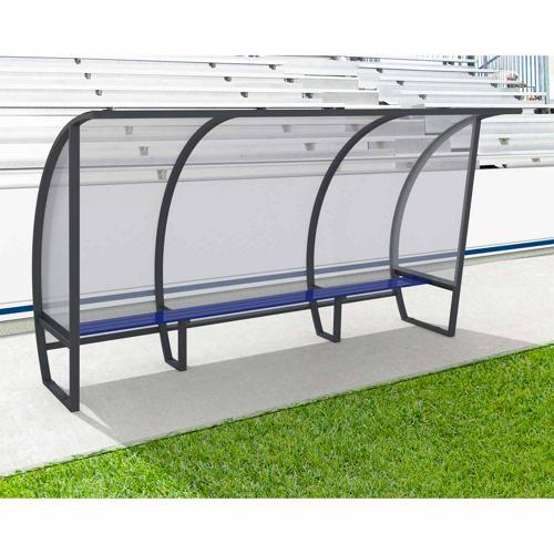 ABRI DE TOUCHE EN ALUMINIUM ARRIÈRE EN POLYCARBONATE HAUTEUR 2M BANC