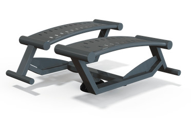 Appareil de fitness de plein air - Abdo double M0305A - Structure robuste, niveau de difficulté élevé_0