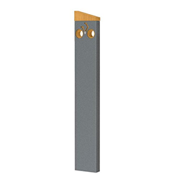 Appui cycles en acier et bois avec pommeau en chêne - BELOMBRA - largeur 150 mm - hauteur 960 mm_0