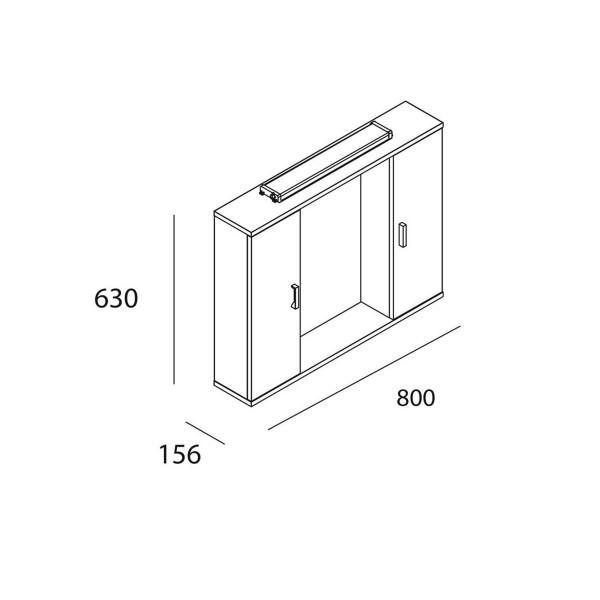 ARMOIRE 2 PORTES VOLGA 800 - SALGAR 20158