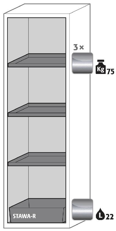 ARMOIRE SÉCURITÉ S-CLASSIC-90 S90.196.060 JAUNE - MANUTAN COLLECTIVITÉS