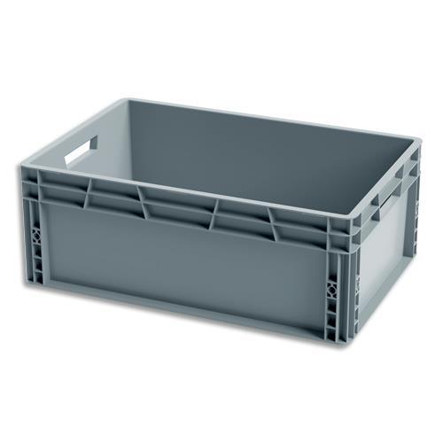 BAC DE RANGEMENT VISO GRIS EN POLYPROPYLENE - GERBABLE - CHARGE 10L - DIMENSIONS : L60 X L40 X H23 CM