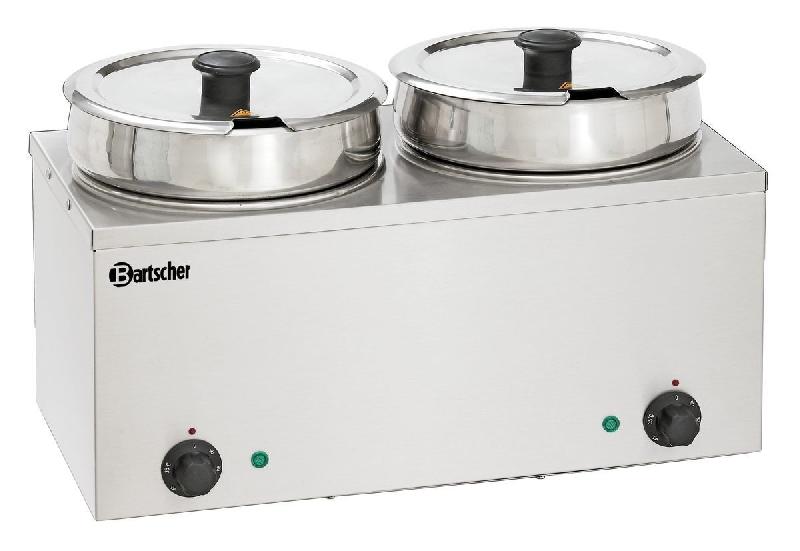 Bain-marie Hotpot Bartscher - 2 cuves de 6,5 L en acier inoxydable - Température réglable 0 à 95 °C_0