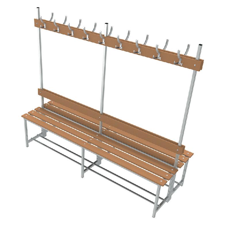 BANC 2X8 PATÈRES DOUBLE FACE