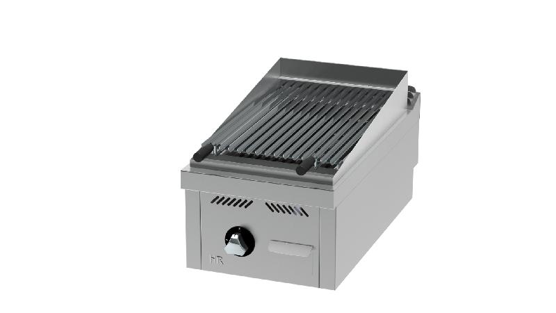 Barbecue à gaz professionnel à poser 400x750x410 mm avec grille en v - B7504S_0