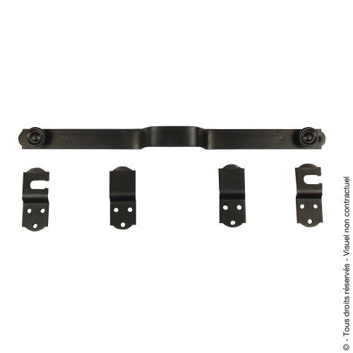 BARRE DE SÉCURITÉ POUR VOLET EN BOIS - ACIER NOIR - LONGUEUR 450 MM TORBEL
