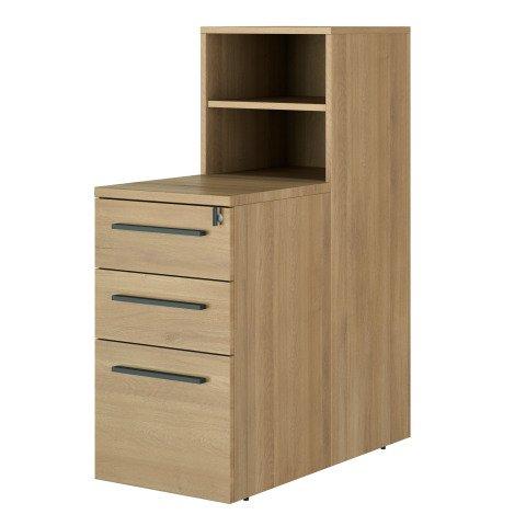 BLOC DE RANGEMENT 3 TIROIRS WELL CHÊNE AMBRÉ