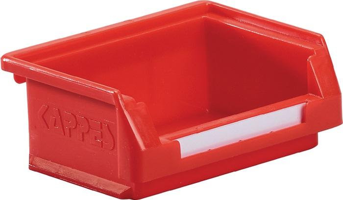 Boîte de rangement à ouverture frontale - L85xl105xH45 mm - PE rouge - RASTERPLAN - Résistante aux chocs et aux températures extrêmes_0