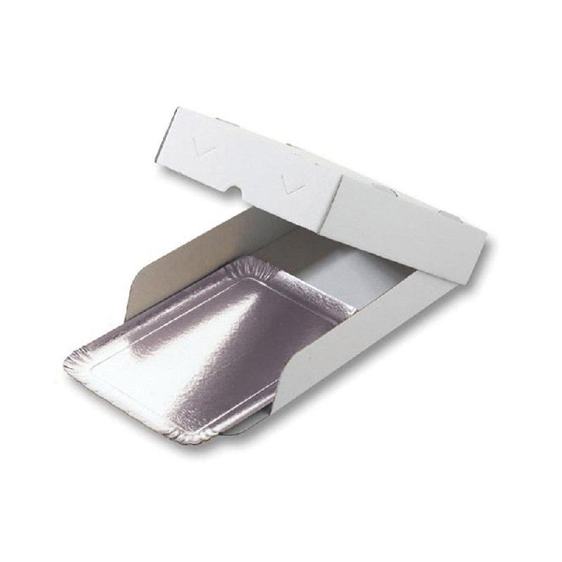 Boîte plateau traiteur carton microcannelure blanc 19x28x6cm - par 100_0